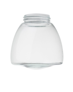 Conical threaded clear glass shade