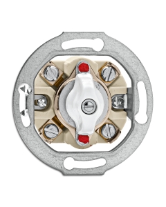 Rotary switch multicircuit white glass duroplast