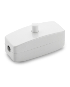 Duroplast cable switch with white pushbutton
