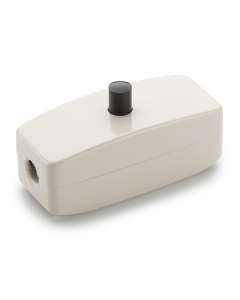 Duroplast creme cable switch with black pushbutton