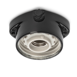LISILUX ceiling-mounted base S black