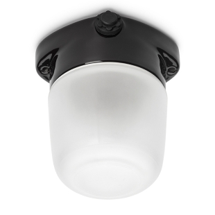 Ceiling light LISILUX black M frosted